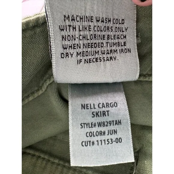 Hudson Nell Cargo Skirt Womens Sz 24 OliveGreen Cotton Blend NWT Y2K Style *Read - Picture 7 of 14